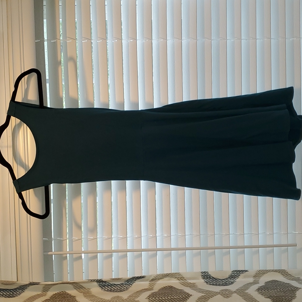 Hollister cross back skater dress teal